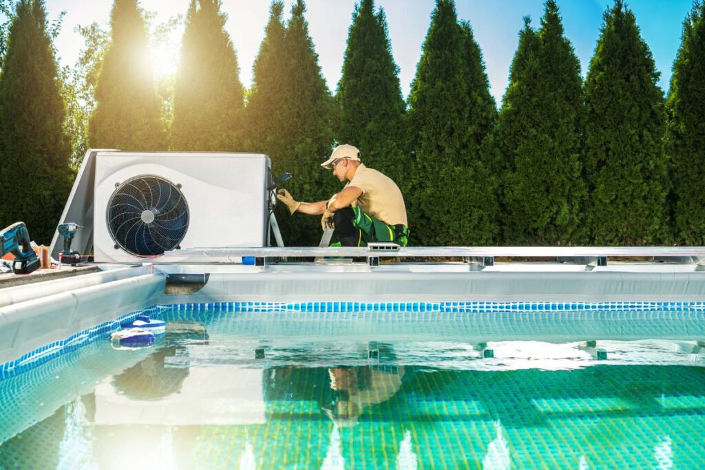installer check pool water heat pump